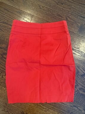 Bebe Red Pencil Skirt Lined